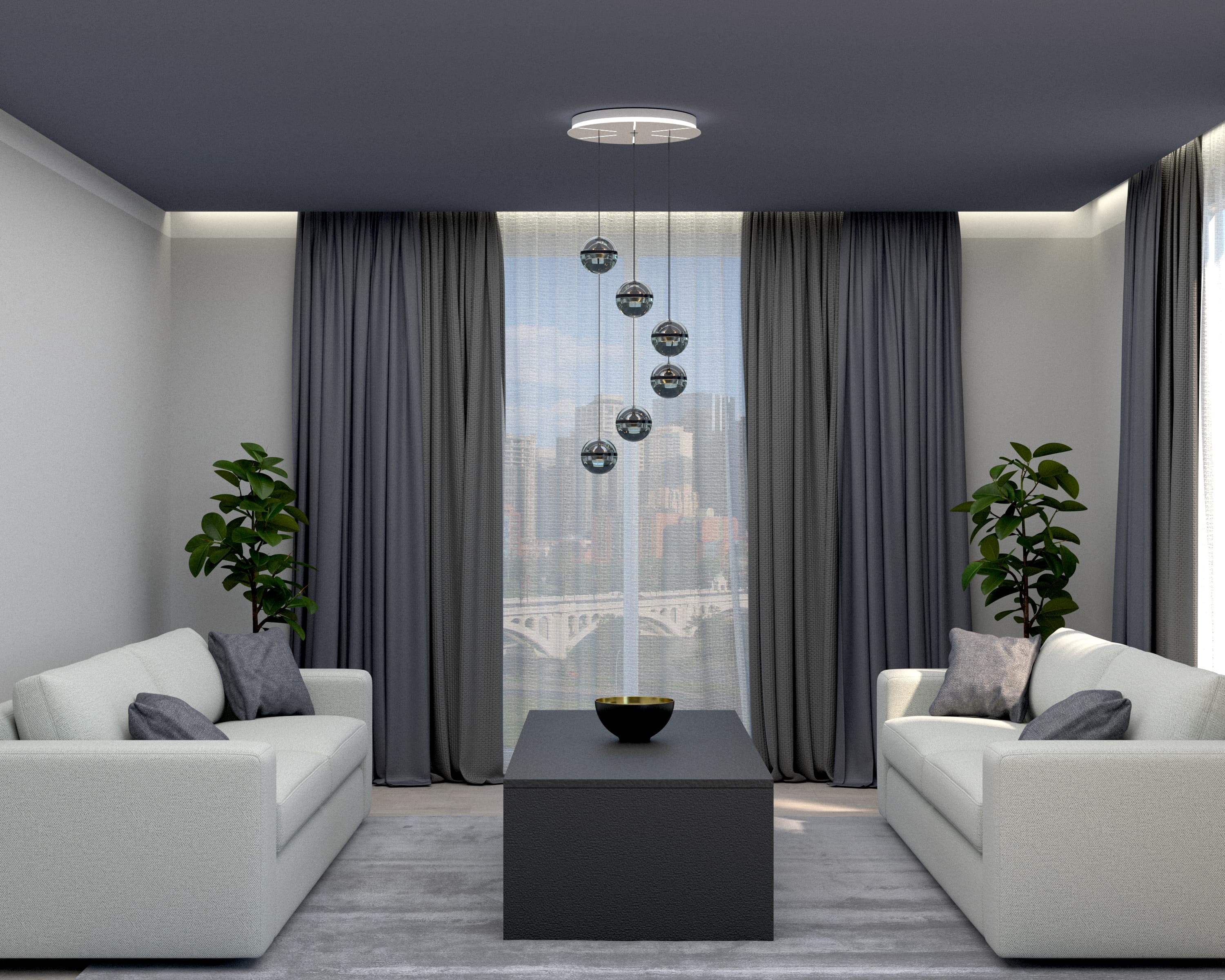Wohnzimmer Interiordesign - virtuelle Raumgestaltung